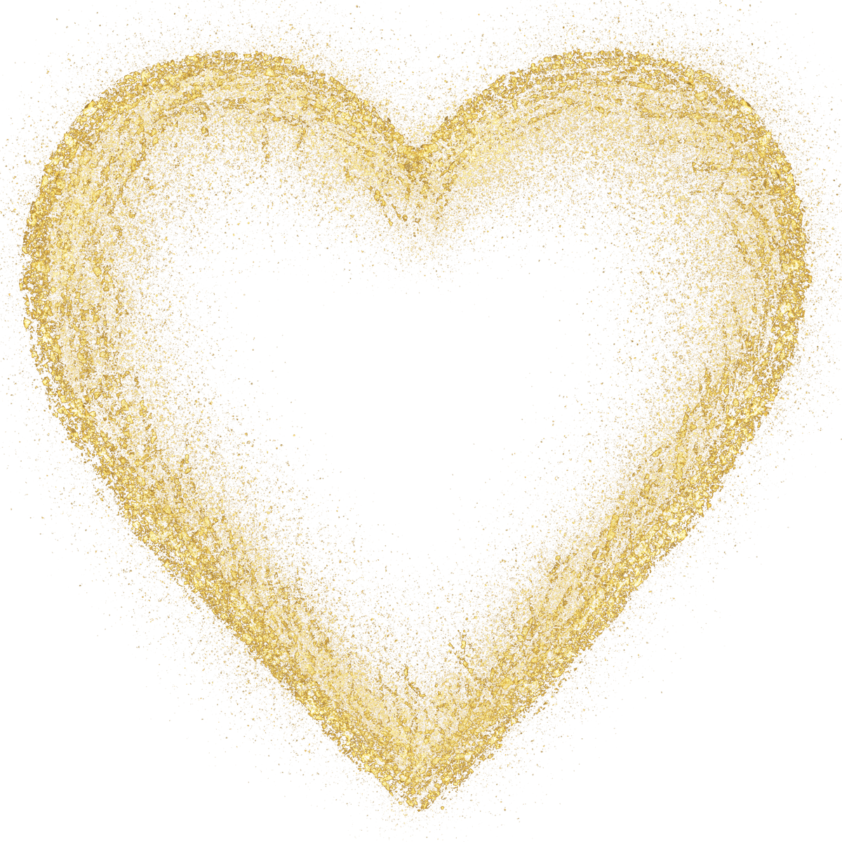 gold glitter shiny sprinkles heart