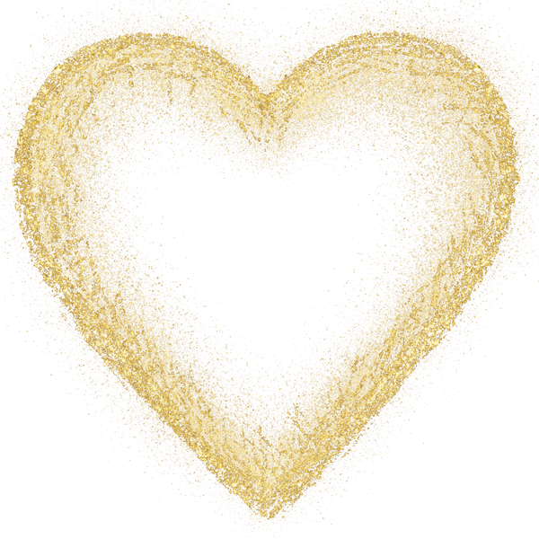 gold glitter shiny sprinkles heart